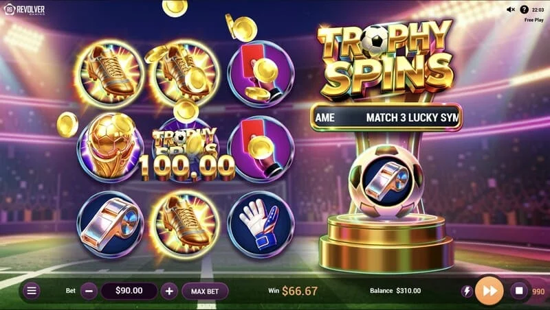 Trophy Spins World Cup 26 - Baller Bonusでのマルチプライヤーの支払い