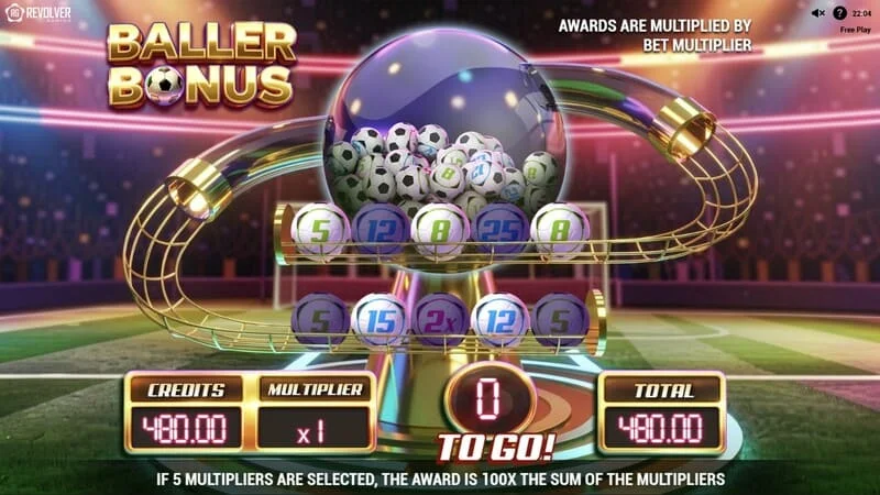 Trophy Spins World Cup 26 - Baller Bonusラウンドの開始